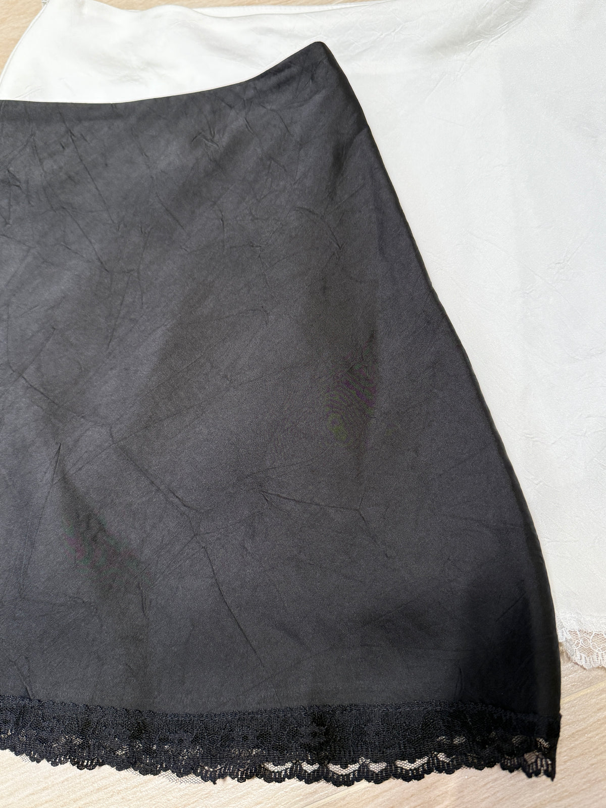 Crinkled Satin Skort