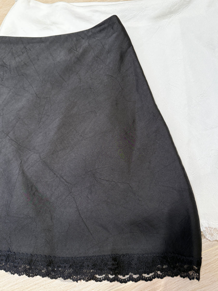 Crinkled Satin Skort