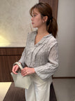 立體縐褶感blouse
