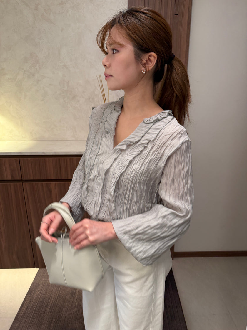 立體縐褶感blouse
