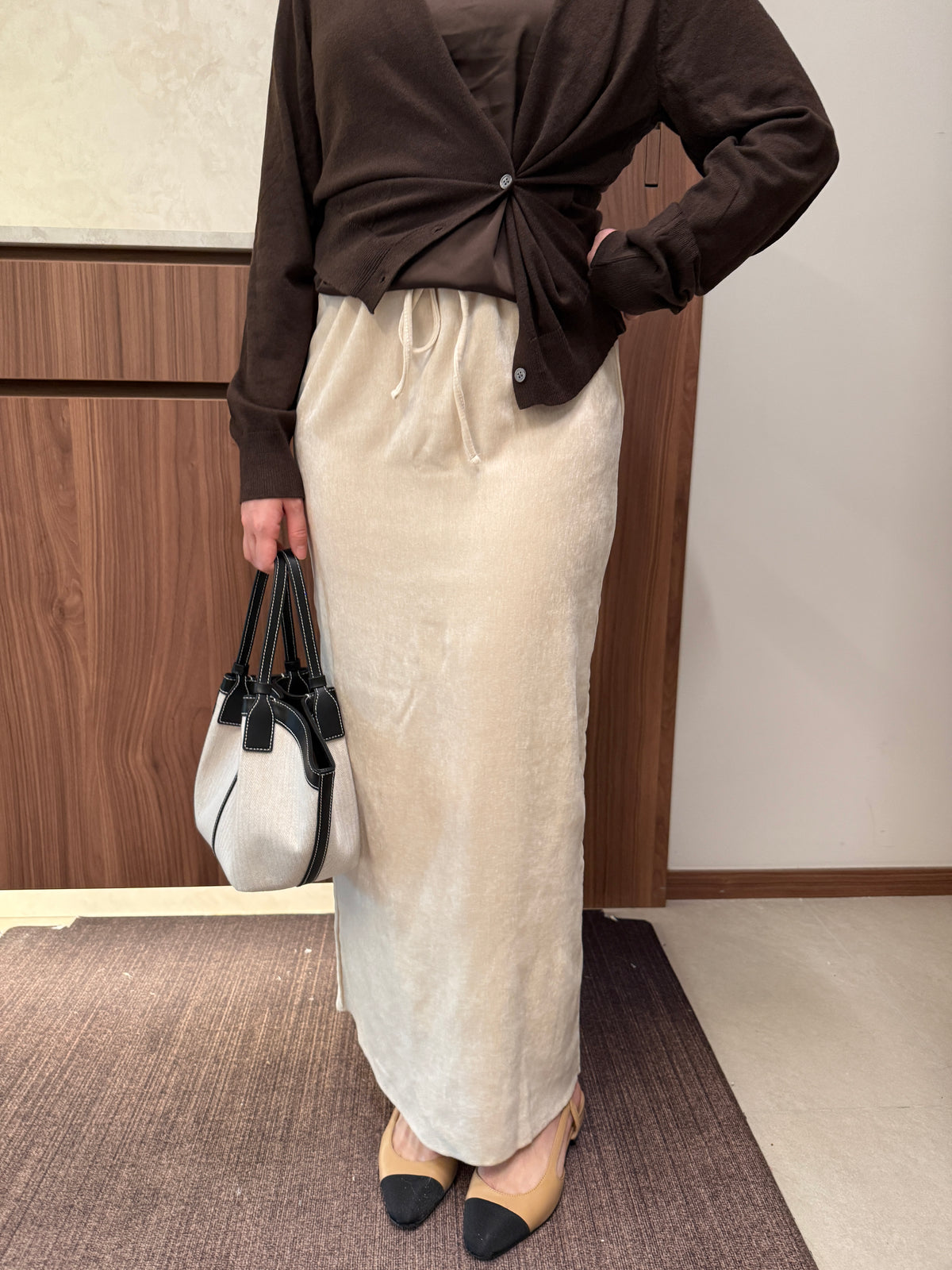 絲絨H直筒型Skirt