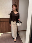絲絨H直筒型Skirt