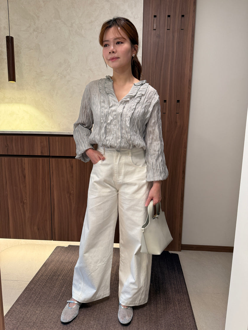 立體縐褶感blouse