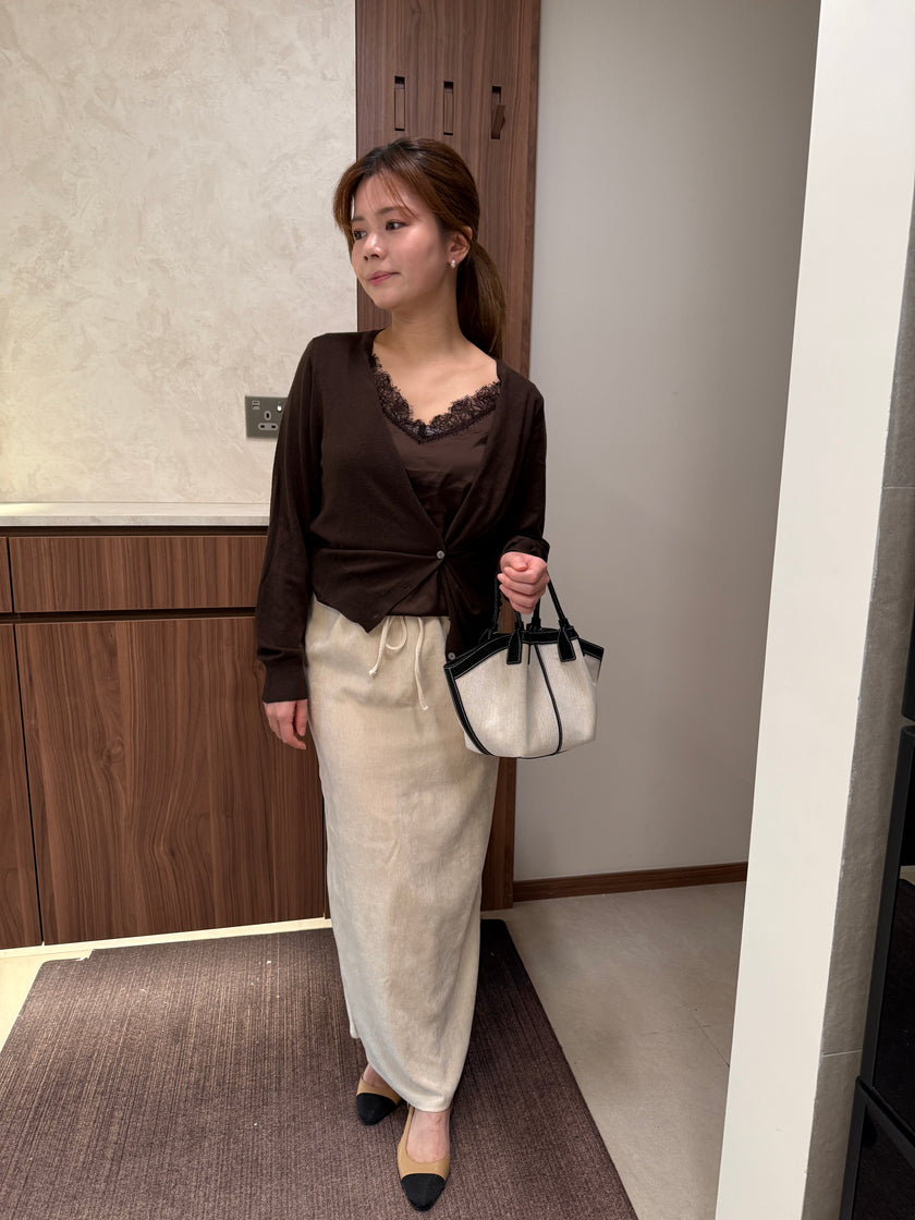 絲絨H直筒型Skirt