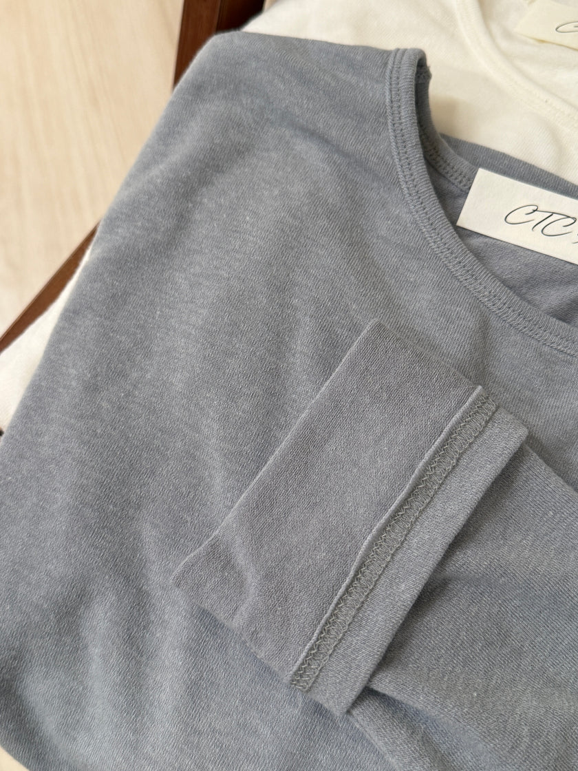 [買一送一] 羊毛棉天絲圓領tee