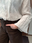 立體縐褶感blouse