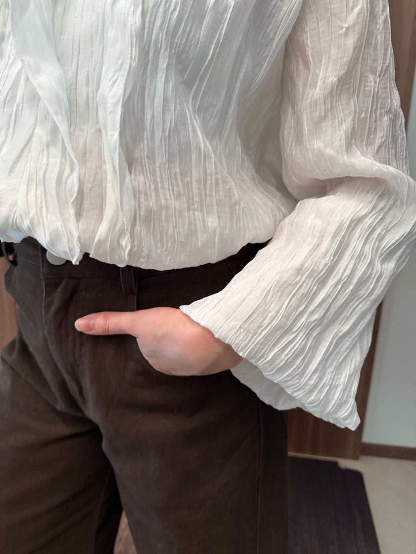 立體縐褶感blouse