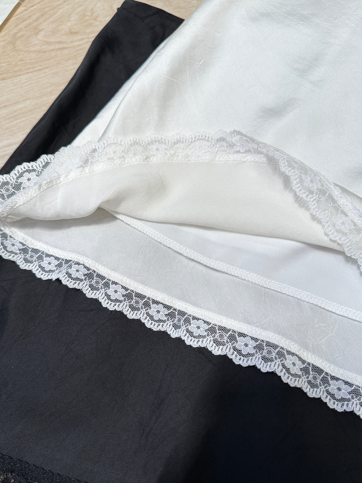 Crinkled Satin Skort