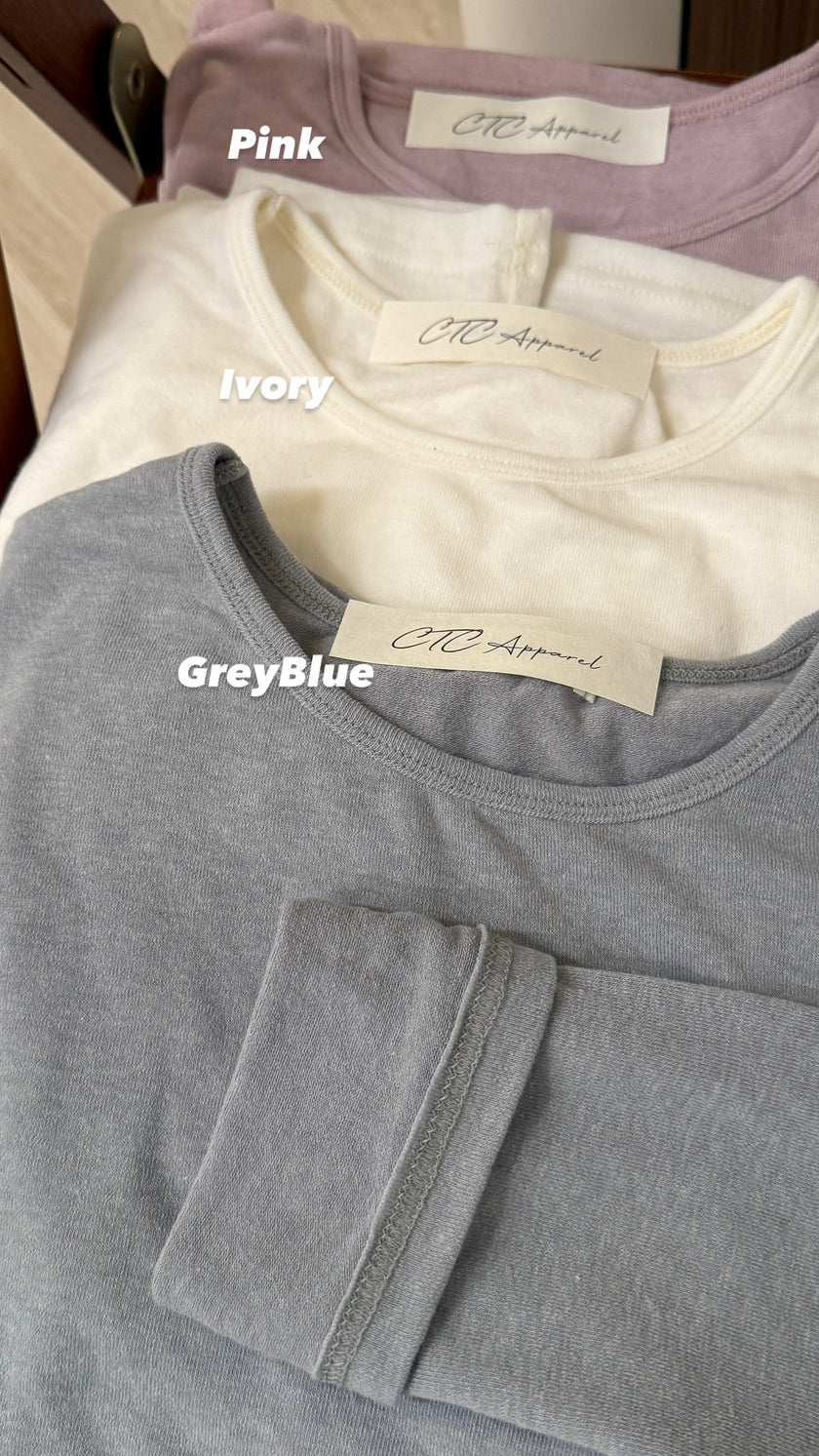 [買一送一] 羊毛棉天絲圓領tee