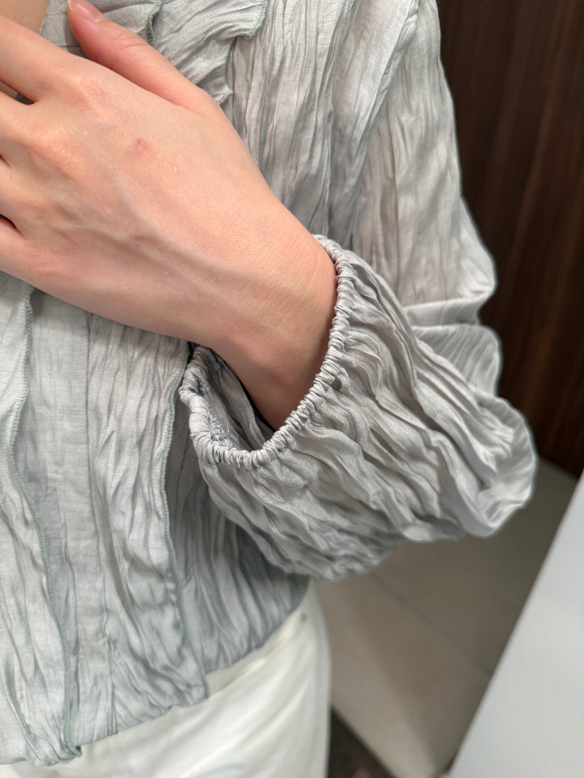 立體縐褶感blouse
