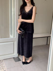 絲絨H直筒型Skirt