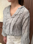 立體縐褶感blouse