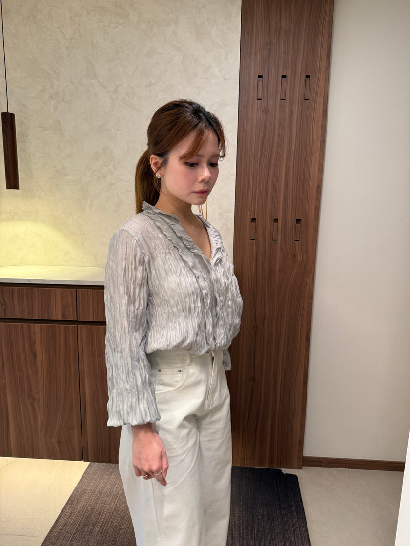 立體縐褶感blouse