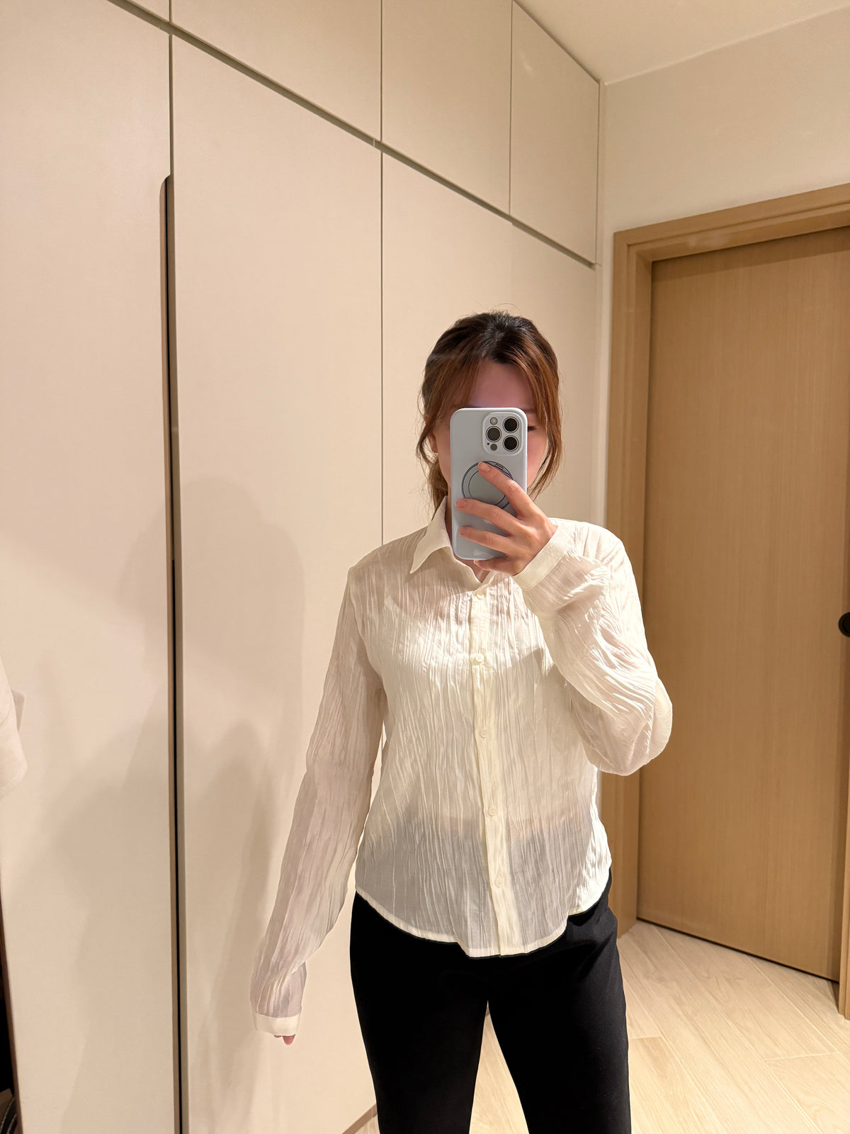 微透抓皺小內搭Shirt