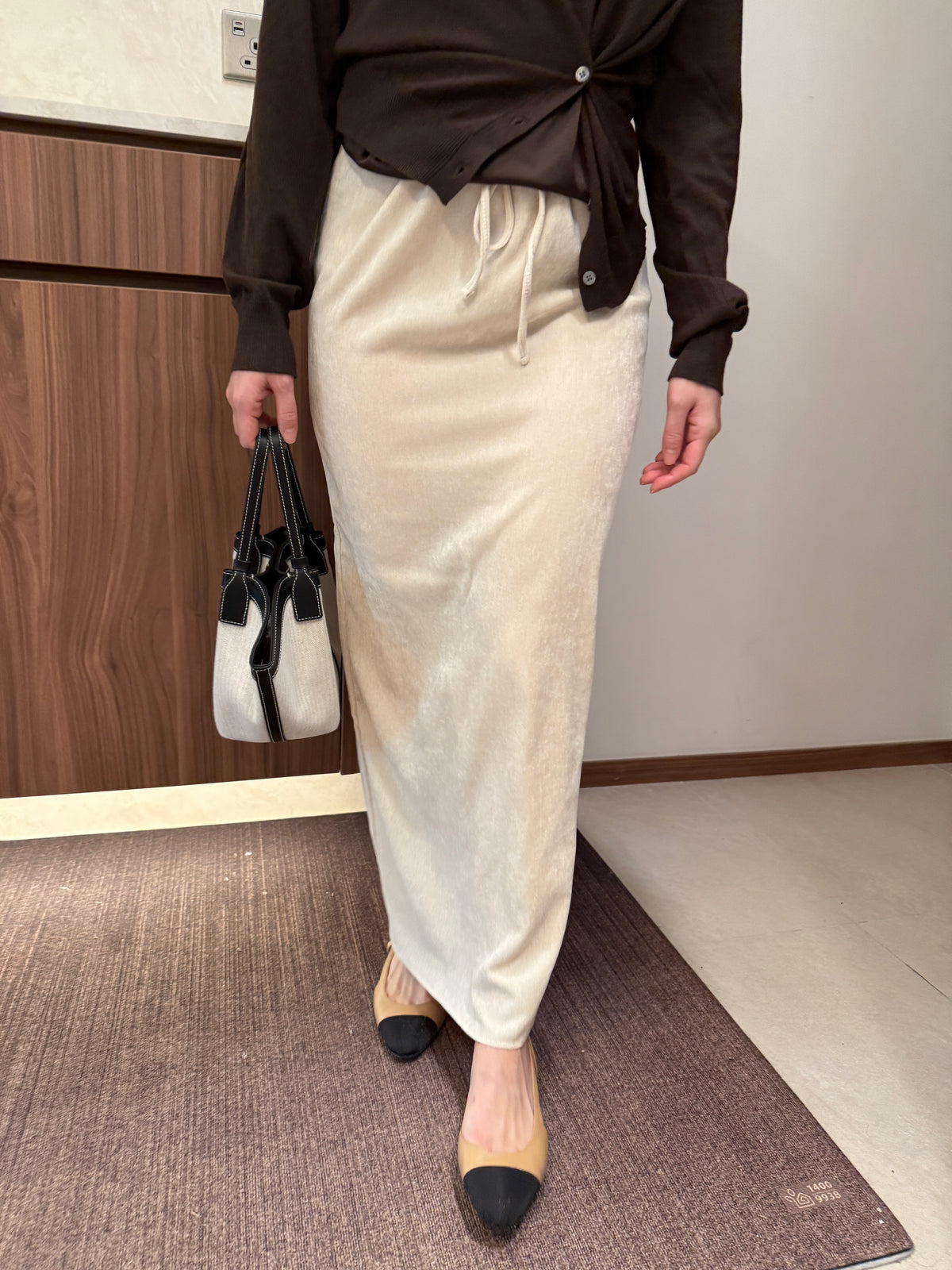 絲絨H直筒型Skirt