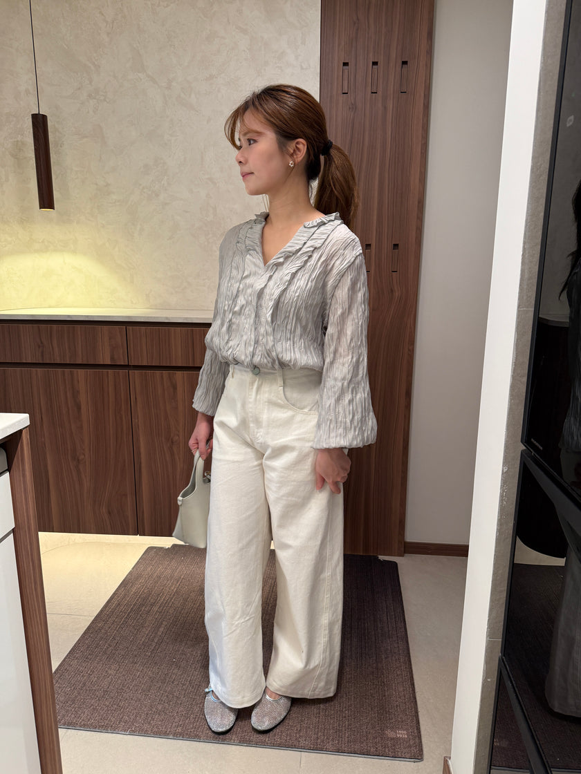 立體縐褶感blouse