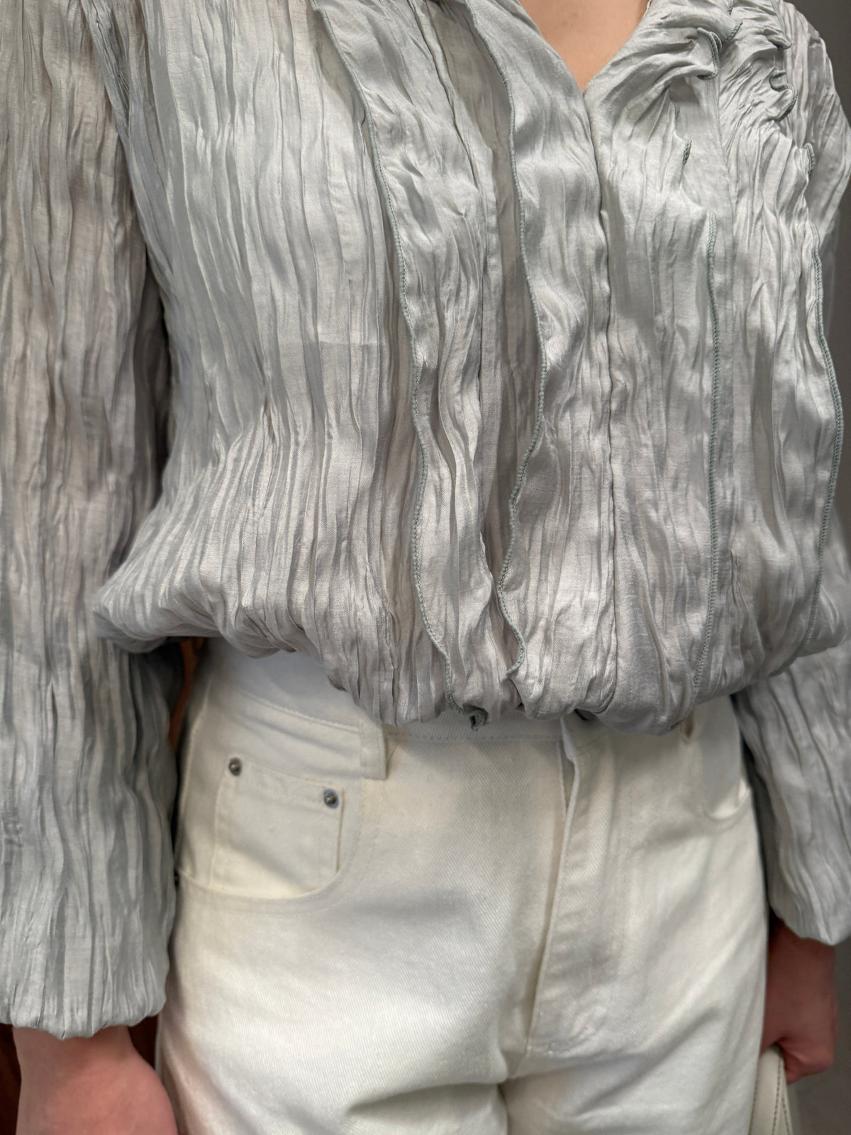 立體縐褶感blouse