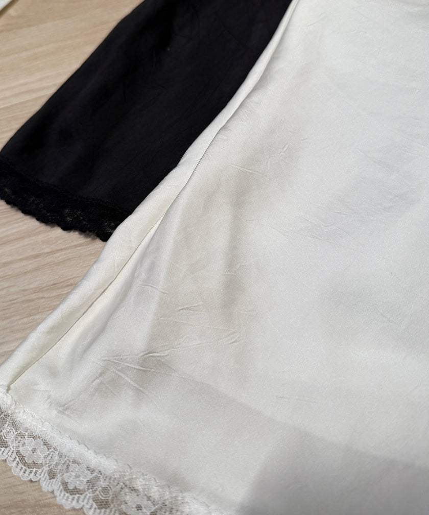 Crinkled Satin Skort