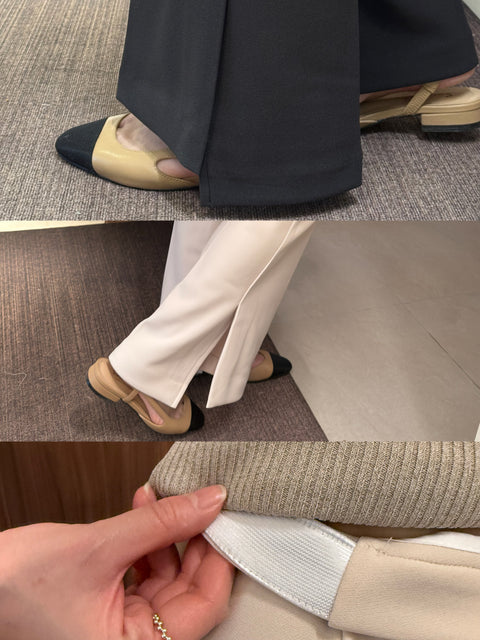 [小個子友好] 高腰修身西裝褲