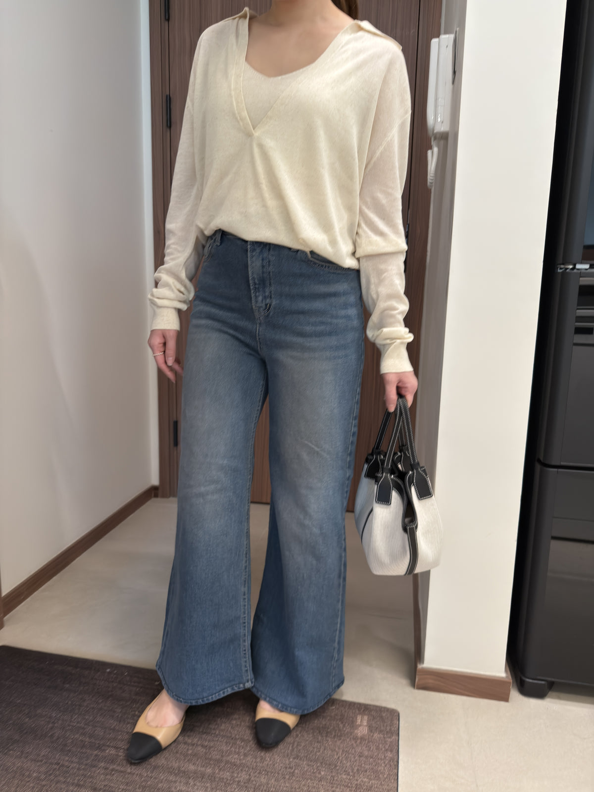 真兩件的亞麻top set