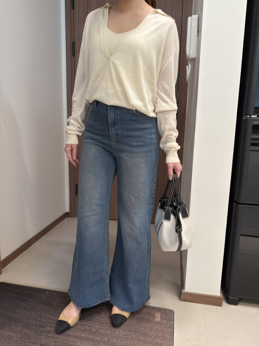 真兩件的亞麻top set
