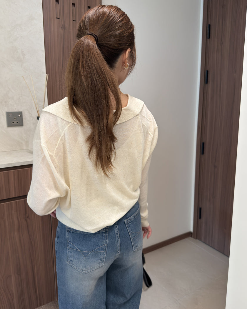 真兩件的亞麻top set