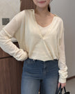 真兩件的亞麻top set
