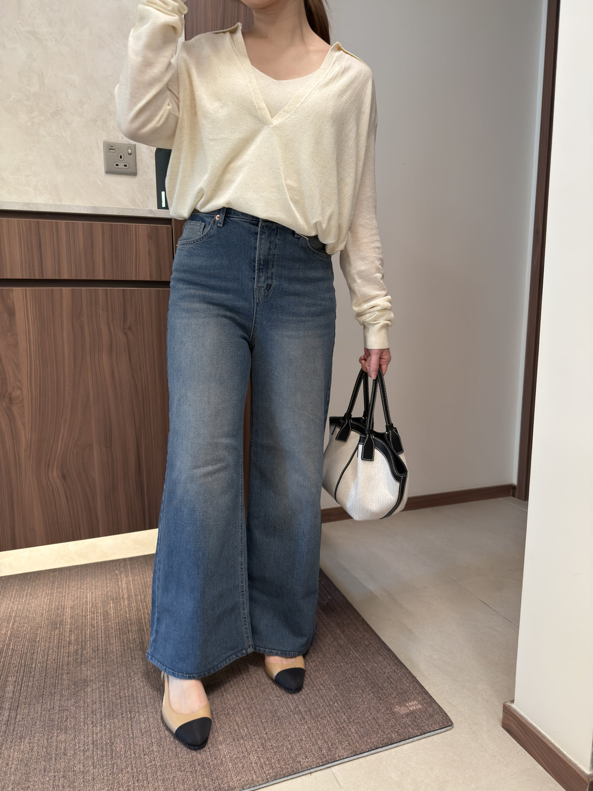 真兩件的亞麻top set