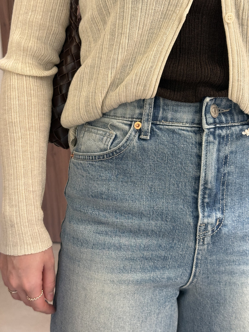 高腰洗水喇叭JEANS